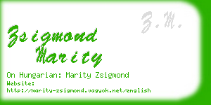 zsigmond marity business card